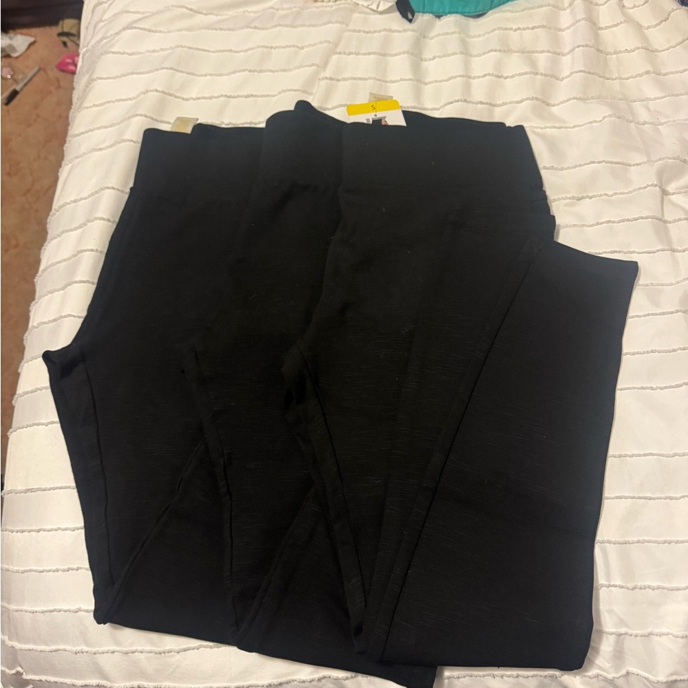 Matty M Classic Black Skinny Pants THREE PAIR